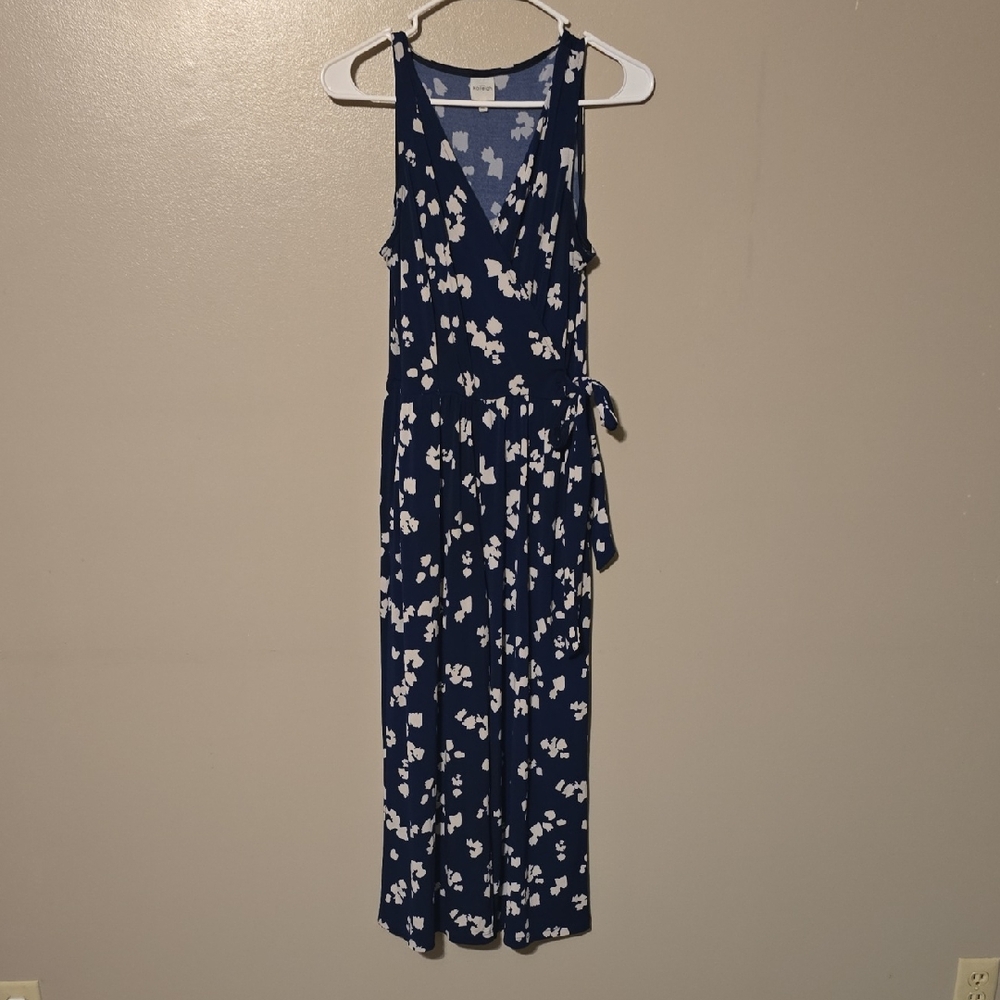 Kaileigh Women's Camila Knit Cropped Jumpsuit Romper Navy Size 8